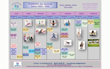 PLANNING DE LA SAISON 2025 - 2026 