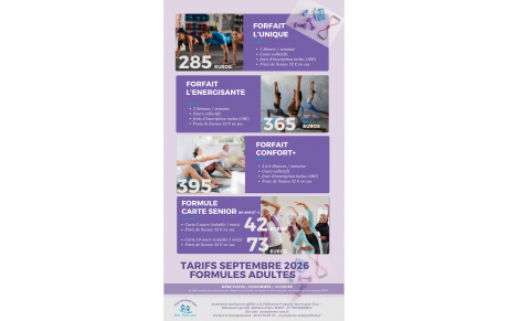 TARIFS 2026 - 2027